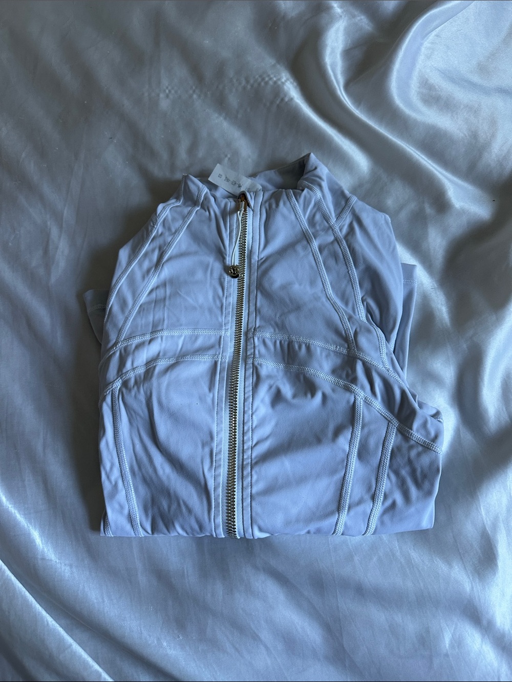Lululemon White and gold  Zip-Front Jacket
